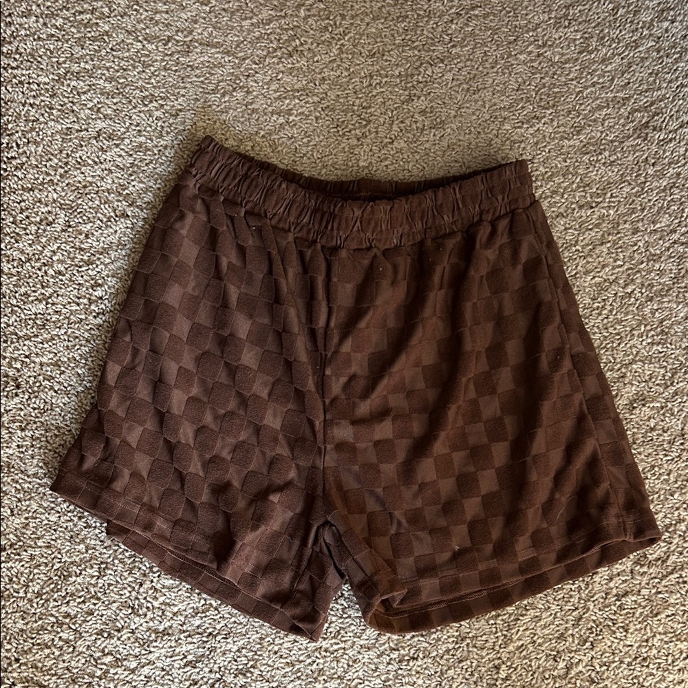 Forever French Baby Brown Elastic Waist Shorts